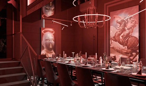 Фото №1 зала Лофт «Красная комната»