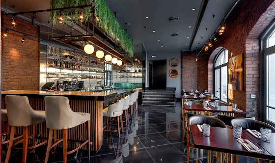 Фото №1 зала Зал с открытой кухней и баром