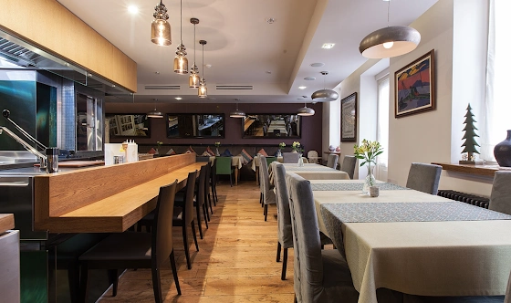 Фото №2 зала Зал с открытой кухней